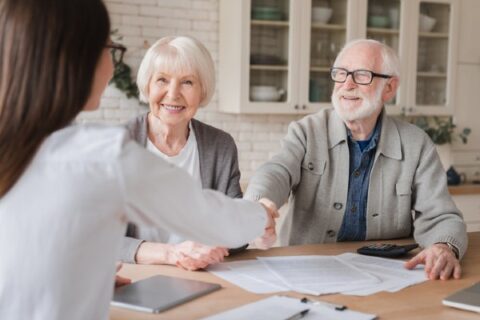 A senior couple completes a bridge loan to help with assisted living expenses.